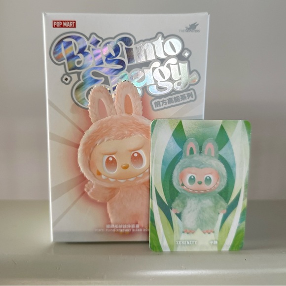 Pop Mart The Monsters Big Into Energy SERENITY Labubu Plush Pendant Keychain - Picture 1 of 9